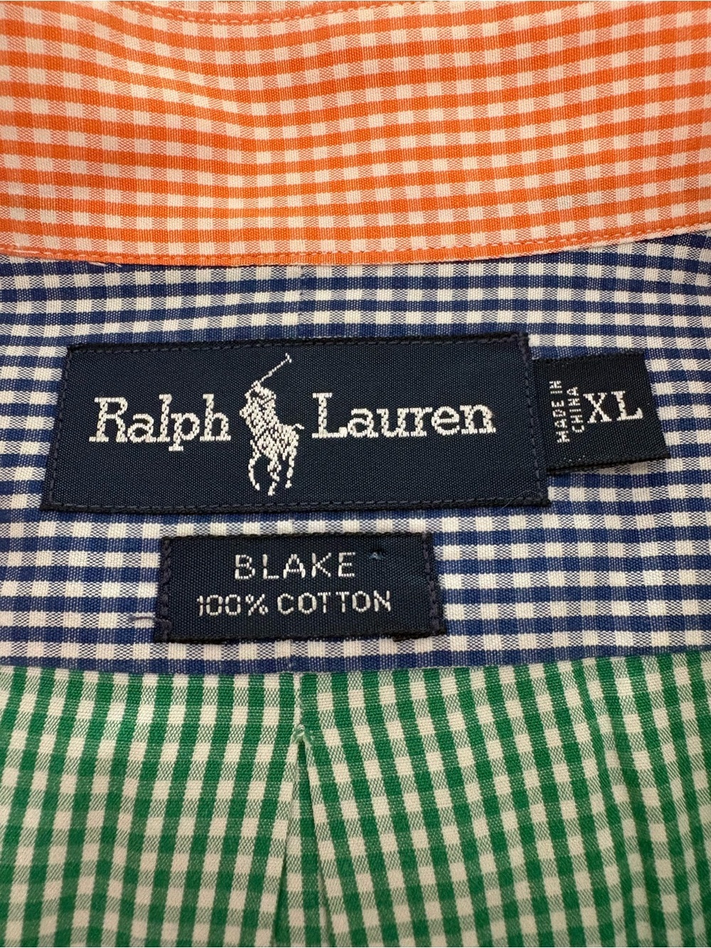 Vintage Polo by Ralph Lauren Multi-Color Gingham Short-Sleeve Shirt - Picture 2 of 7